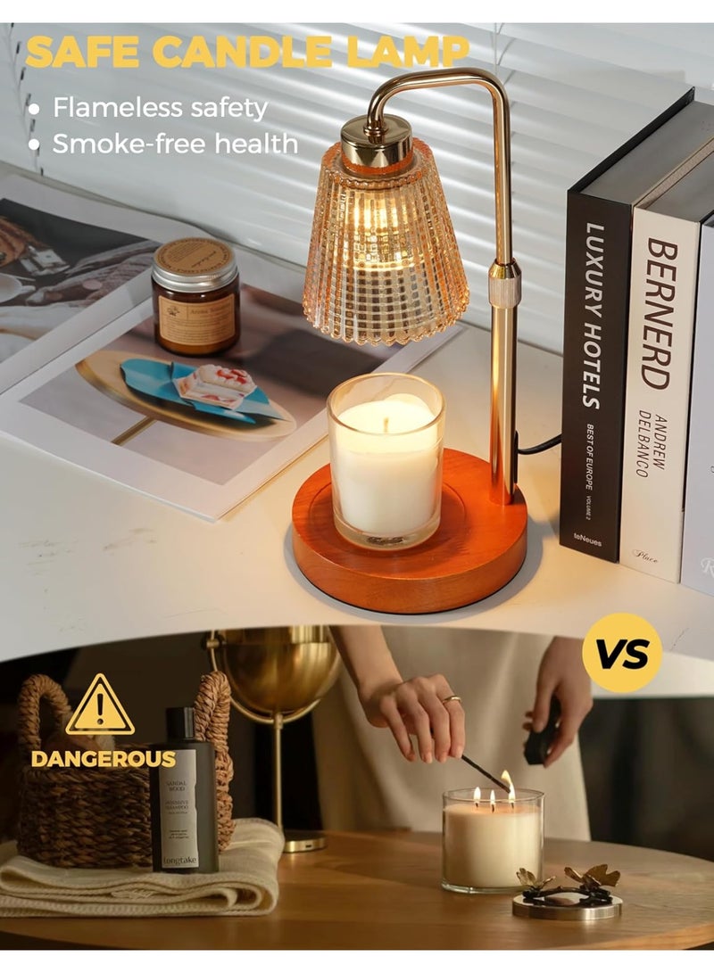 Bukela Candle Warmer Lamp with Timer Dimmable, Birthday Gifts for Women Mom, House Warming Gifts New Home Decor, Wax Melt Warmer for Jar Candles with 2 Bulbs - Image 2